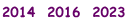2014  2016  2023 